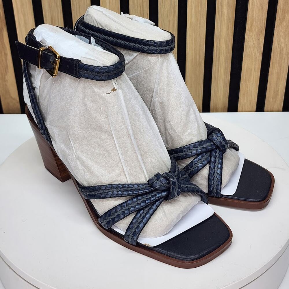 NEW - Giani Bernini Renaee Women’s Navy Woven Block Heel Sandals - Size 8.5 M